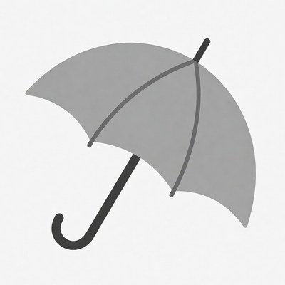 Gray Umbrella Clipart