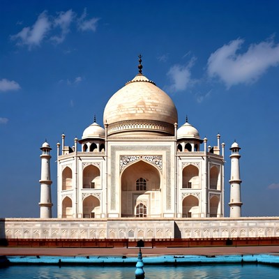 Taj Mahal with reflecting pool