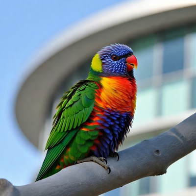 Rainbow Lorikeet on branch