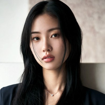 Beautiful Asian woman close-up portrait