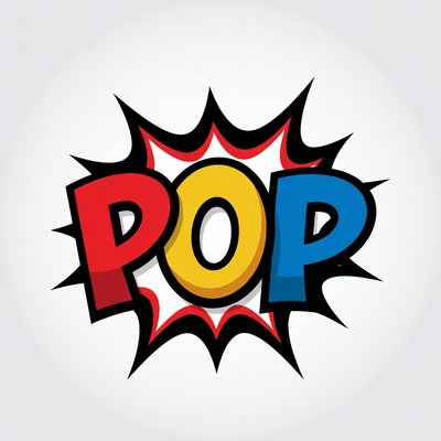 Colorful Pop Comic Explosion Illustration