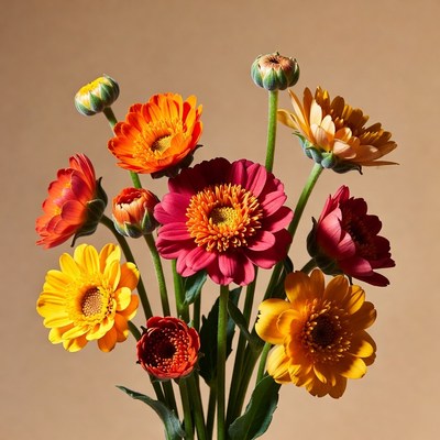 Colorful Gerbera Daisies Bouquet