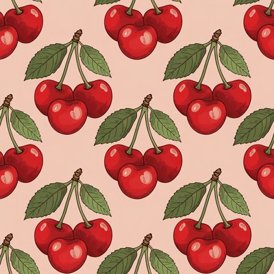 Cherry Pattern Illustration