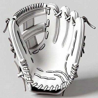White Baseball Glove