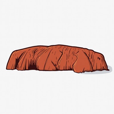 Uluru Ayers Rock illustration