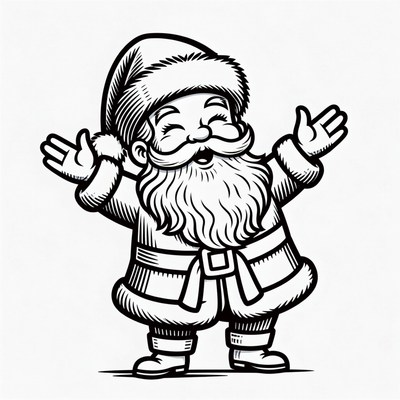 Santa Claus with arms outstretched