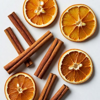 Orange Slices and Cinnamon Sticks