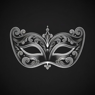 Elegant ornate masquerade mask