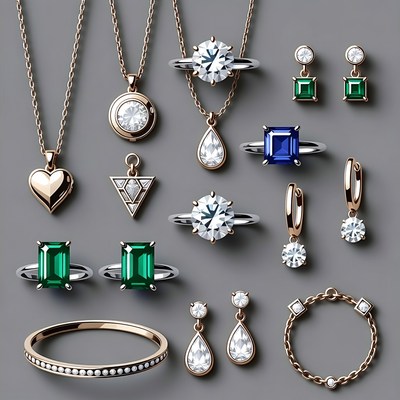 Assortment of Diamond and Gemstone Jewelry