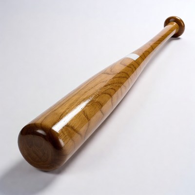 Wooden baseball bat isolated