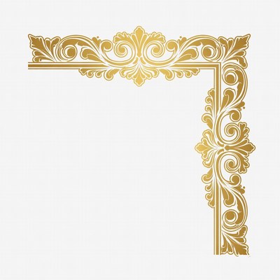 Gold Ornate Corner Border