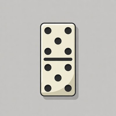 Double Six Domino Tile