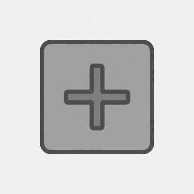 Gray Plus Sign Icon