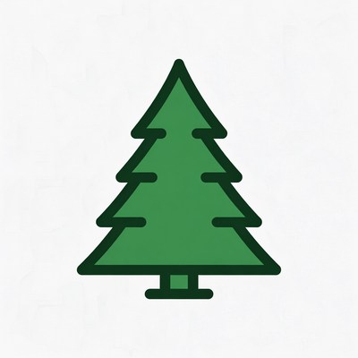 Green Christmas Tree Icon