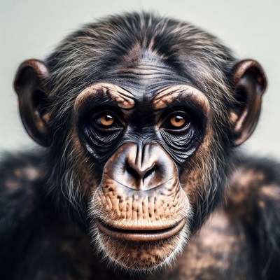 Chimpanzee close-up portrait