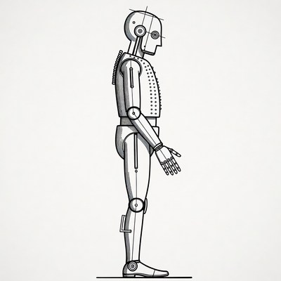 Side view robot illustration