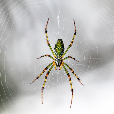 Green Lynx Spider on Web