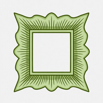 Green Ornate Picture Frame