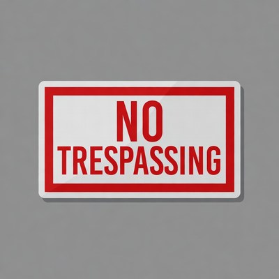 No Trespassing Sign