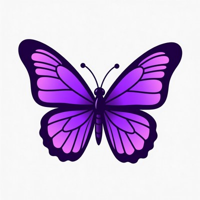 Purple Butterfly Illustration