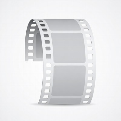 Curled 35mm Film Strip