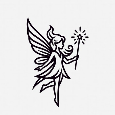 Fairy holding magic wand