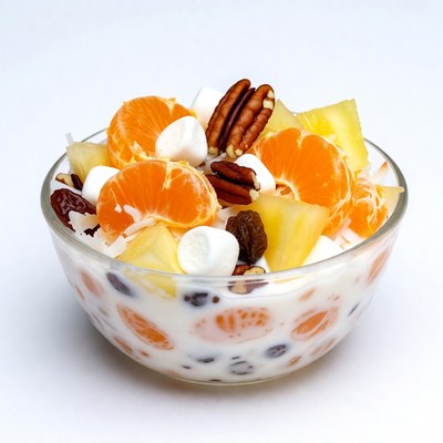 Fruit Salad with Yogurt and Pecans