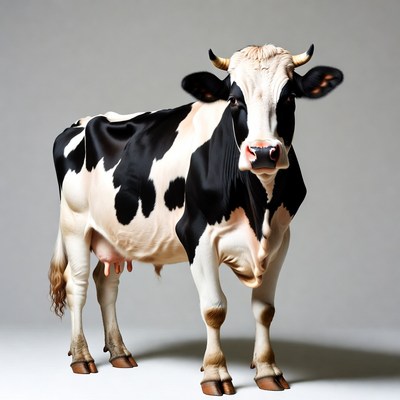 Holstein Cow Standing Isolated