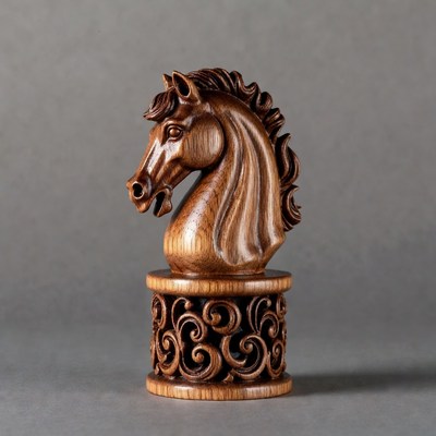 Wooden Horse Chess Knight
