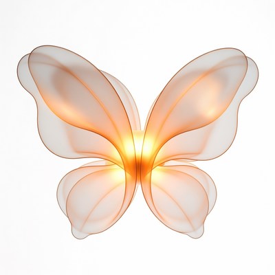 Translucent Orange Butterfly Wings