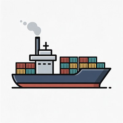 Cargo Ship with Containers