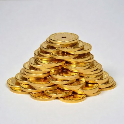 Stack of Gold Coins Pyramid