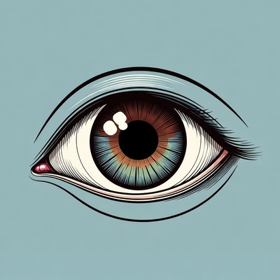 Detailed blue eye illustration
