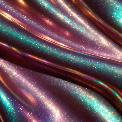 Shiny Iridescent Fabric Waves