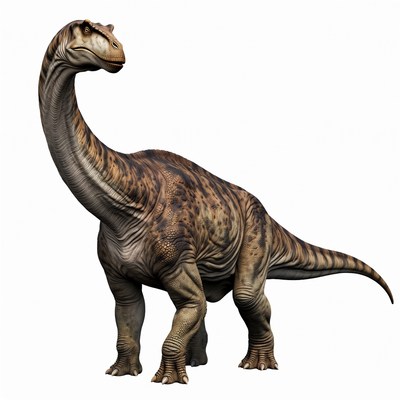 Brachiosaurus dinosaur standing isolated