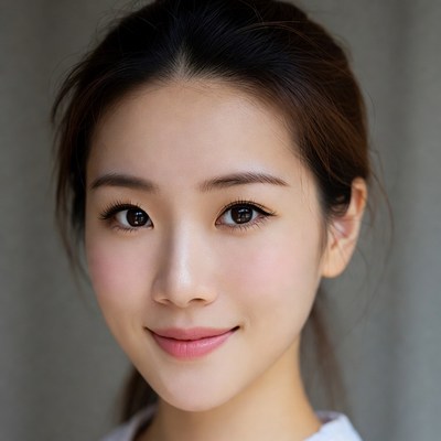 Beautiful Asian woman smiling close-up