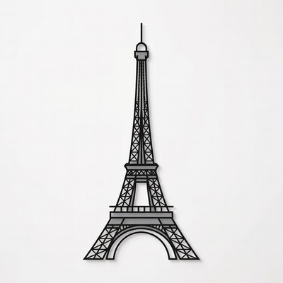 Eiffel Tower silhouette illustration