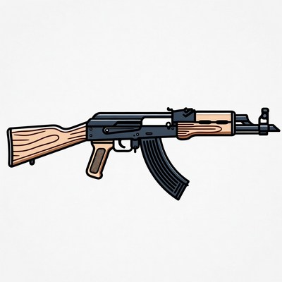 AK-47 Rifle Illustration