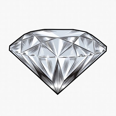 Shiny Diamond Gemstone Illustration