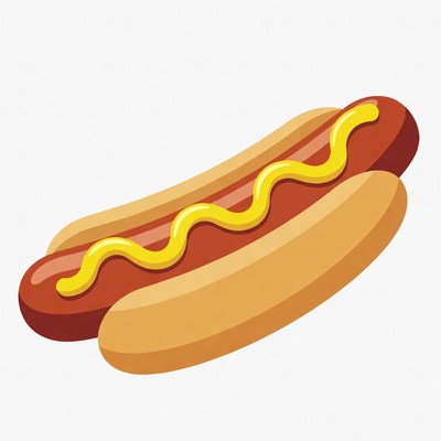 Hot dog with mustard