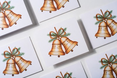 Christmas Bells with Pine Bows