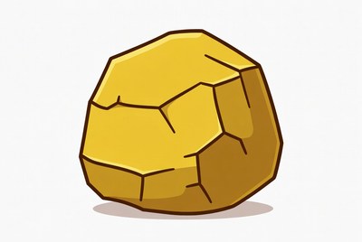 Golden ore clipart illustration
