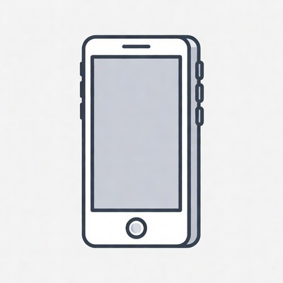 White iPhone clipart illustration