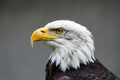 Bald eagle profile closeup
