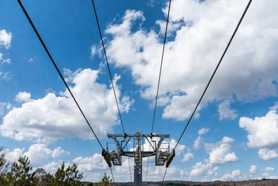 Ski Lift Against Blue Sky