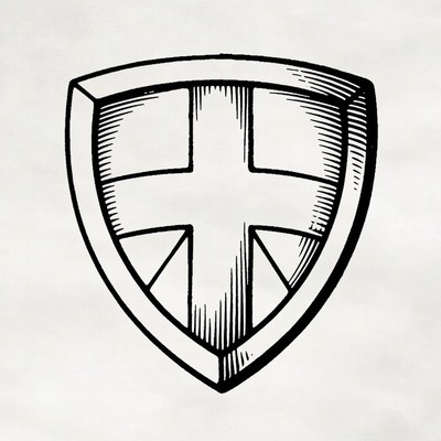 Shield with Bold Cross