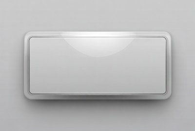 Shiny White Rectangular Button