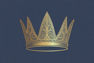 Golden Ornate Crown Illustration