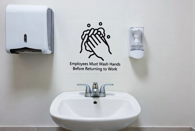 Employees Must Wash Hands Sign