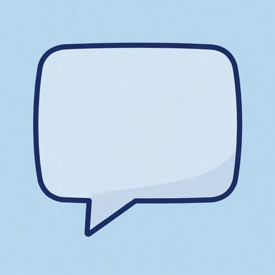 Empty Blue Speech Bubble
